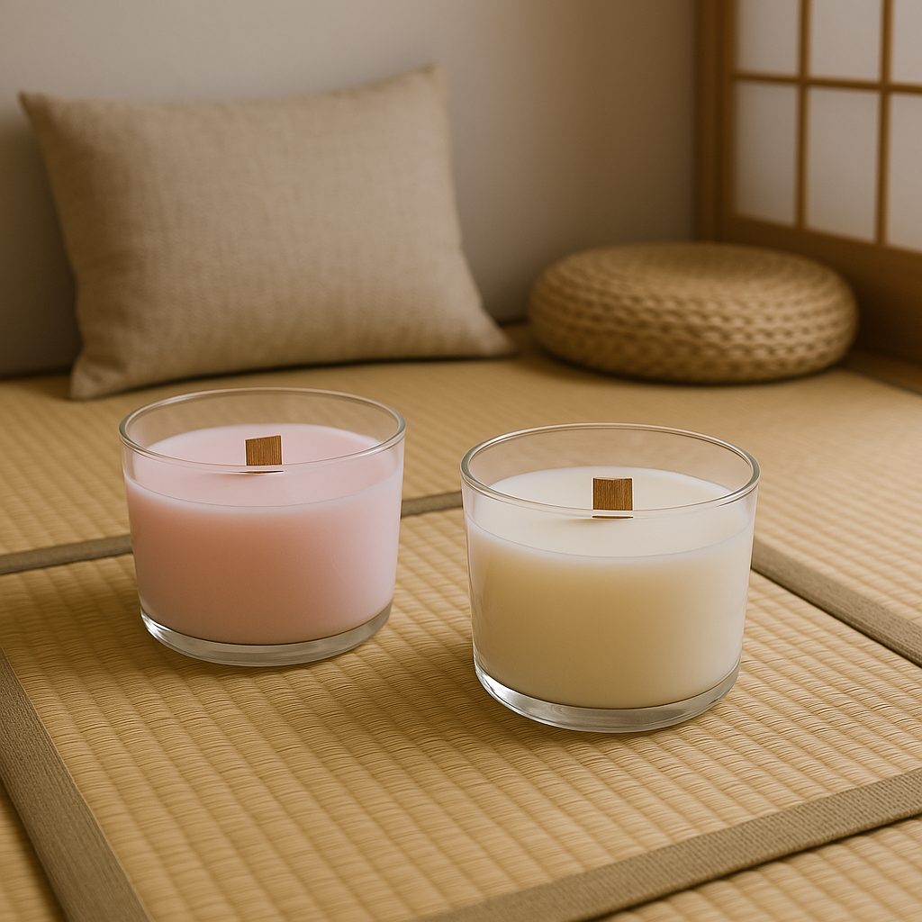 Bougie parfumée "Florale" 150g cire mèche bois