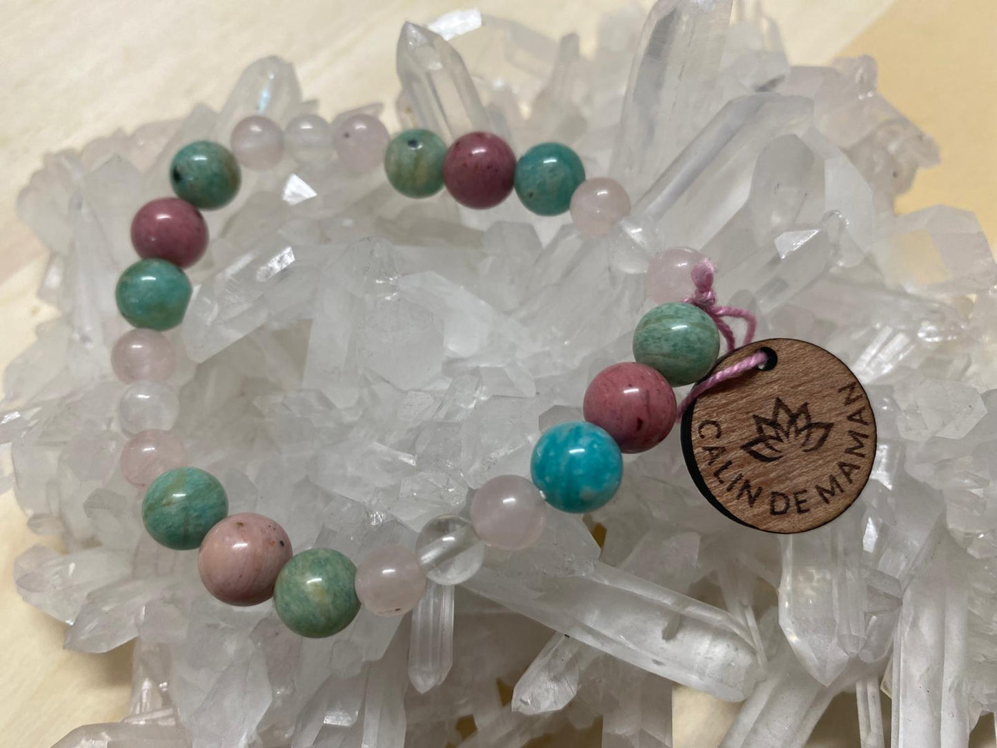 Bracelet pierres "Câlin de maman"