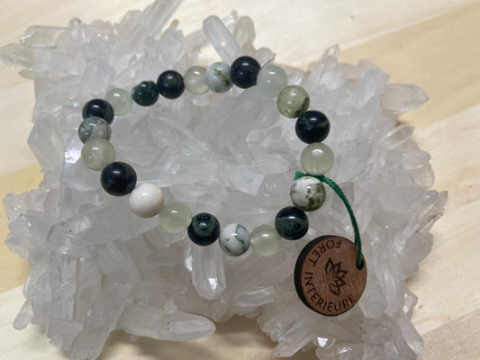 Bracelet pierres "Forêt intérieure"